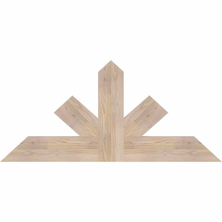 Ekena Millwork Saratoga Smooth Timber Gable Bracket, Douglas Fir, 48"W x 22"H x 1 1/2"D x 5 1/2"F, 11/12 Pitch GBW048X22X0206SAR00SDF